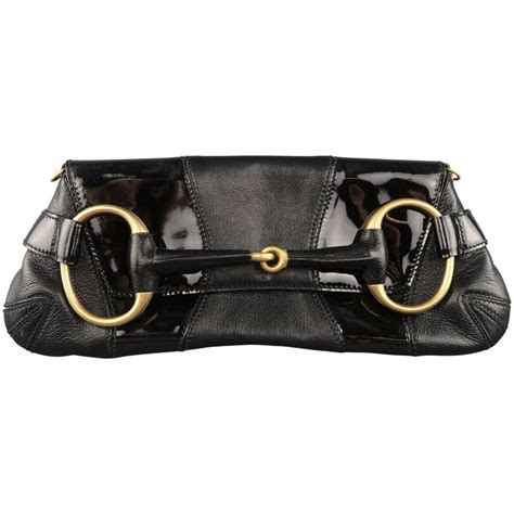 gucci horsebit patent clutch|gucci purse with horseshoe.